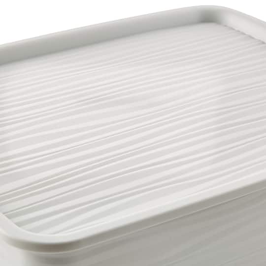 Simplify Gray with White Wave Pattern Storage Box